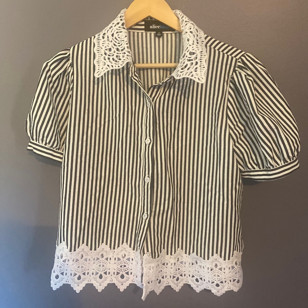 Cropped button up shirt